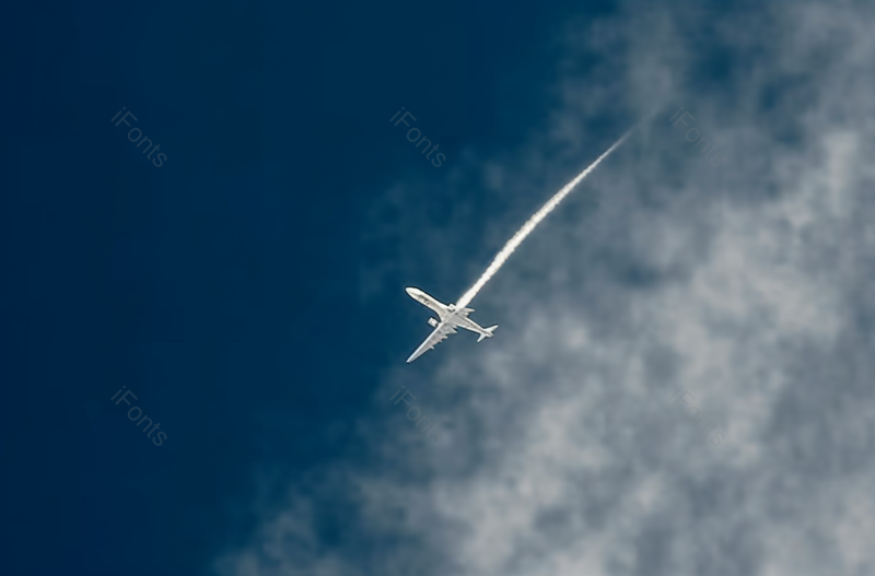 在蓝色的蓝天白云的天空中的飞机摄影图,高清,摄影图,摄影图片,图片大全,摄影图免费下载